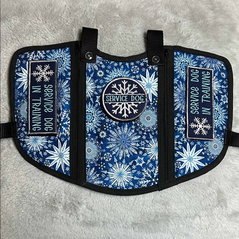 Service Dog Cape-Snowflakes